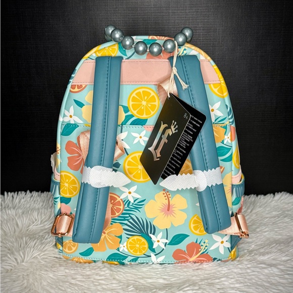 Loungefly Tropical Lemon Floral Mini Backpack - Picture 4 of 12